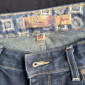 PAIGE Skyline Dark Wash Denim Jeans